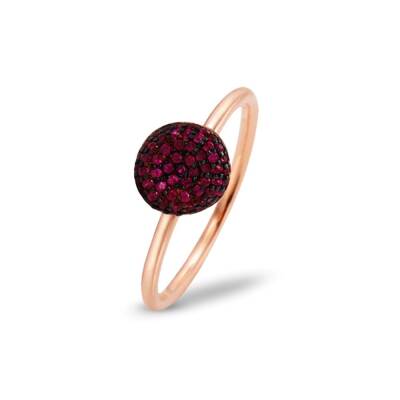 0.32 Karat Ruby Pırlanta Rose Yüzük - 1